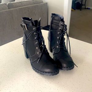 Short Studded Leather Bootie